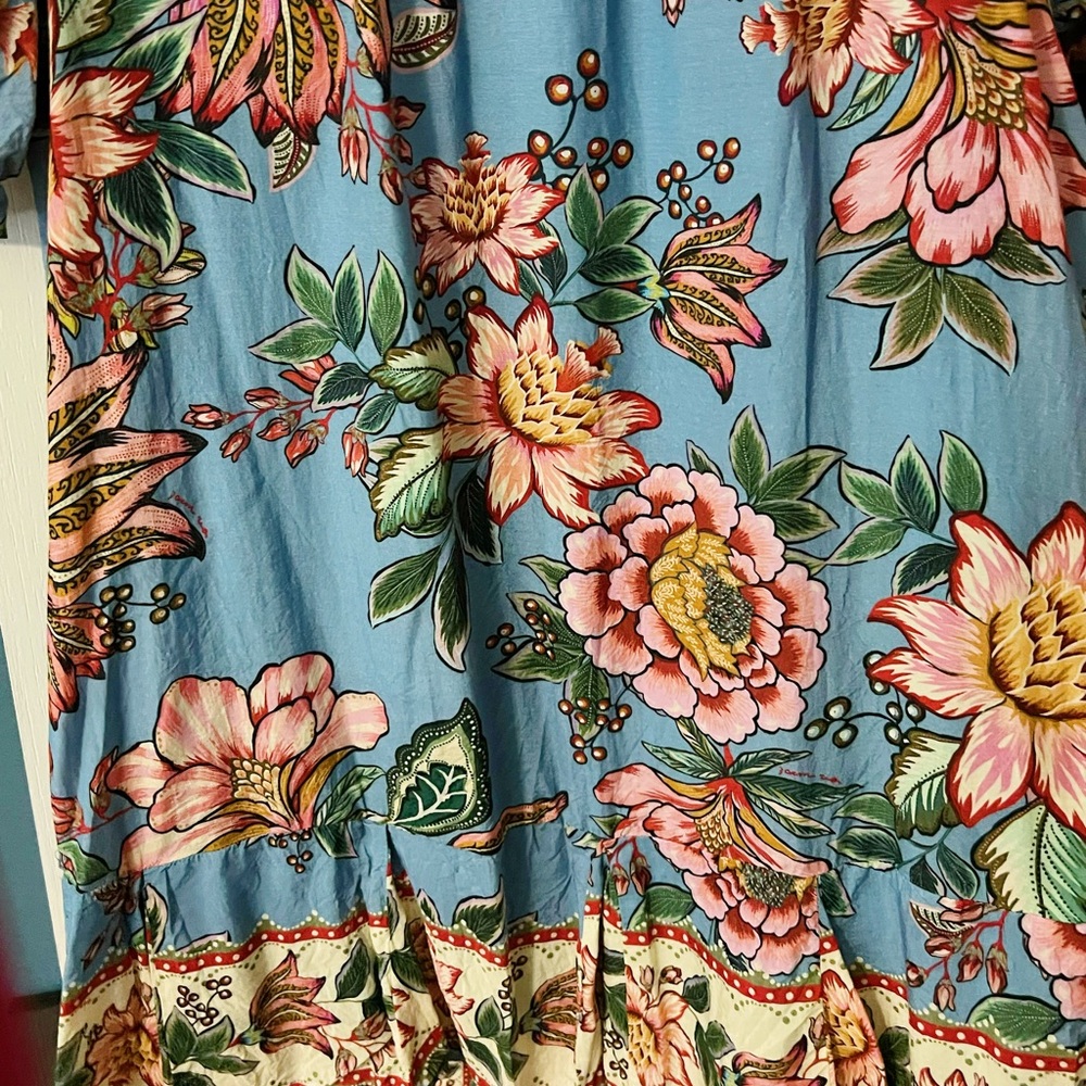 FARM Rio Pink and Blue Ruffled Off-the-Shoulder Mini Dress - Picture 7 of 8